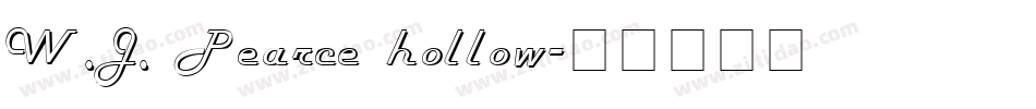 W.J. Pearce hollow字体转换
